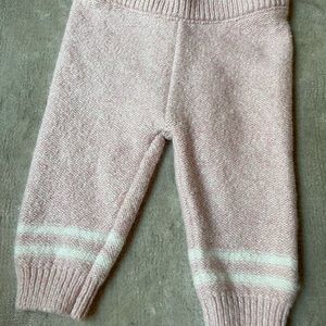 Janie and Jack Sweater Striped Cuffed Pant Girls